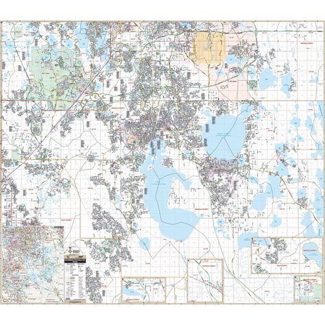 Kissimmee & Osceola County, FL Wall Map by Kappa - The Map Shop