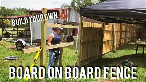 How to build a board on board fence - DIY backyard privacy fence - YouTube