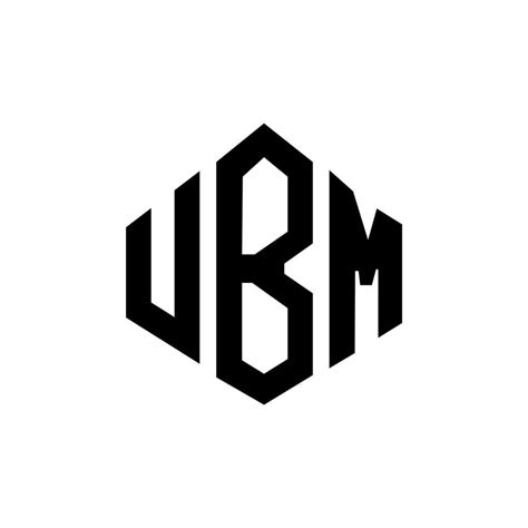 UBM letter logo design with polygon shape. UBM polygon and cube shape ...