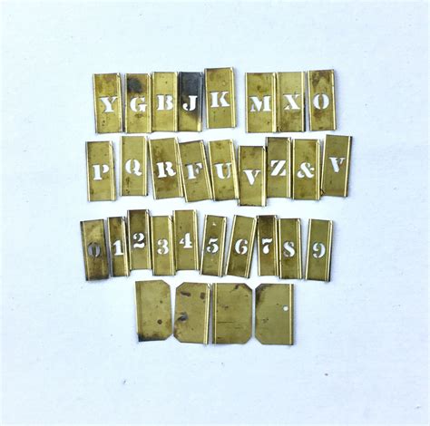 Brass Stencil 31 Piece Set Numbers Letters Vintage Craft | Etsy | Vintage crafts, Etsy crafts ...