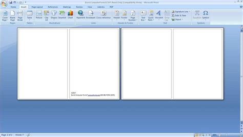 Blank Greeting Card Template For Microsoft Word - Cards Design Templates