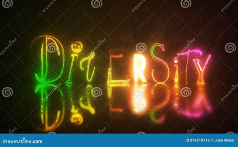 Diversity Rainbow Lights Reflection Stock Illustration - Illustration ...