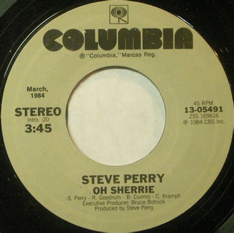 Steve Perry - Oh Sherrie / Foolish Heart (Vinyl) | Discogs