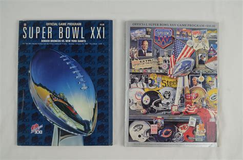 Lot Detail - New York Giants Super Bowl XXI & XXV Game Day Programs