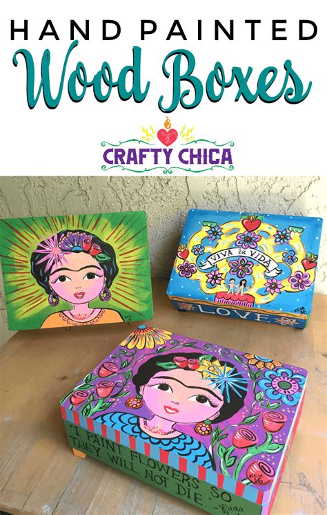 How to paint a wood box with acrylic paint - Crafty Chica