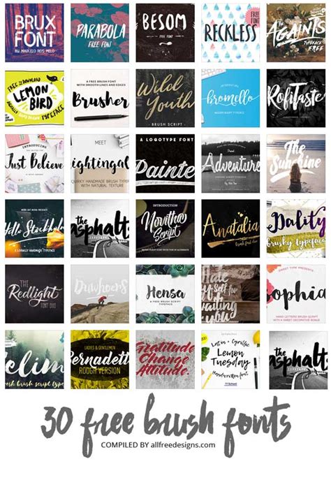 Paint Brush Fonts to Use in Your Designs for Spring and Summer