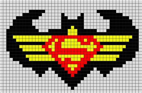 Batman and Superman Pixel Art | Pola rajutan, Pola, Rajutan