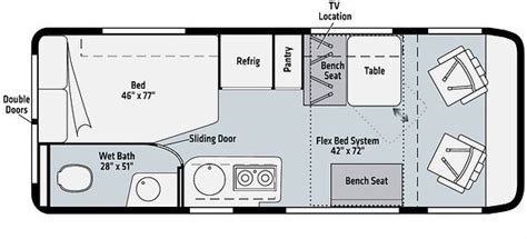 Winnebago Travato 59G Floor Plan - floorplans.click