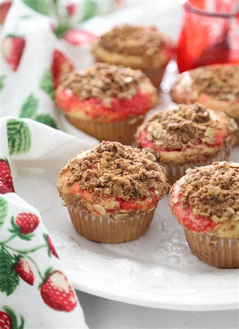 Strawberry Jam Muffins with Cinnamon Oat Streusel | Sprinkle Bakes