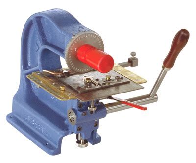 Metal Marking Machines: Model 40B Stamping Machine stamps numbers and ...