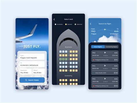 Flight app by Sergey Kulyk on Dribbble