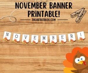 November Banner {FREE PRINTABLE!} - The Art Kit