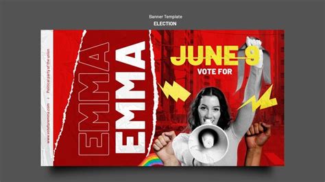 Free PSD | Election banner design template