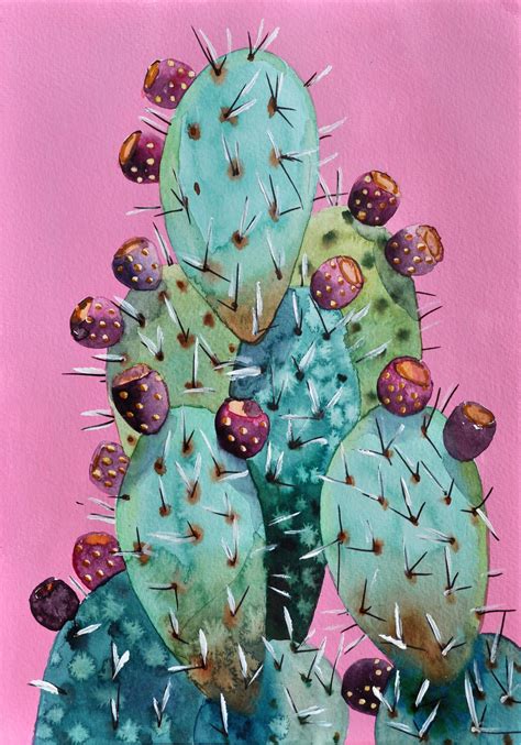 Cactus painting - silopegetmy