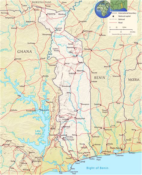 Map of Togo - Travel Africa