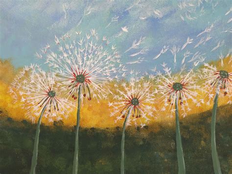 Dandelions in 2020 | Dandelion, Painting, Flowers