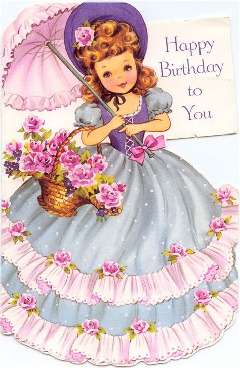 HAPPPY BIRTHDAY GREETING CARD | Retro, Ilustracje i Rysunki