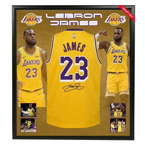 Basketball - NBA- Lebron James Signed & Framed LA Lakers Jersey ...