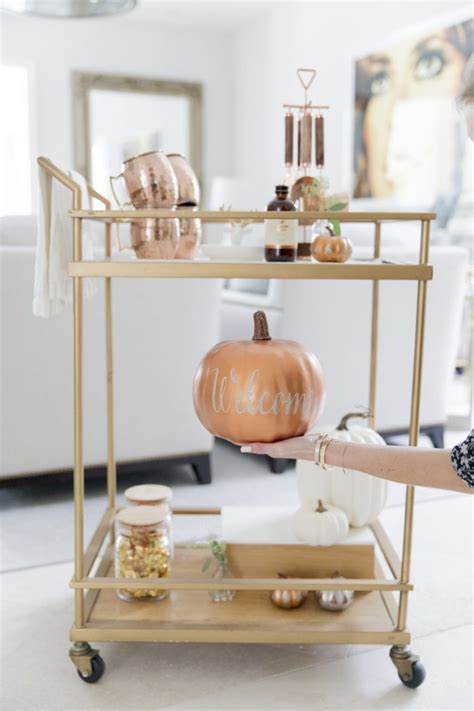 Fall Bar Cart: Everything Copper - Fashionable Hostess