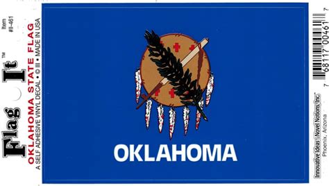 Amazon.com: Oklahoma Flag Decal for auto, Truck or Boat : Sports & Outdoors