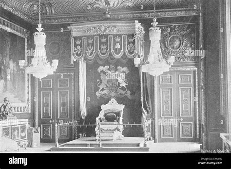 WINDSOR: Throne Room, antique print 1897 Stock Photo - Alamy
