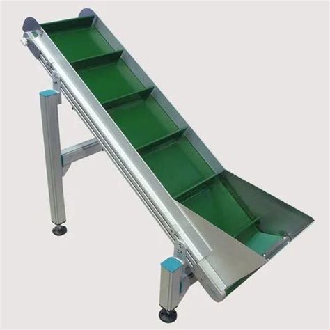 Industrial Conveyor System - Inclined Cleated Conveyor Belt System ...