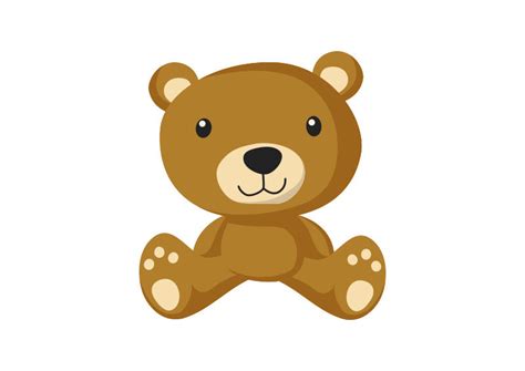 Teddy Bear Flat Vector - SuperAwesomeVectors