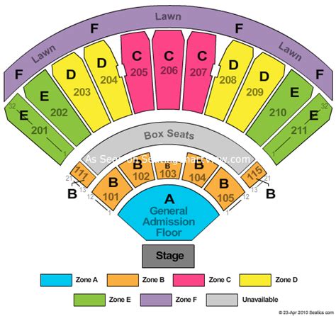 White River Amphitheatre, Auburn WA | Seating Chart View