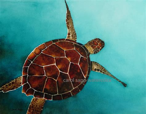 Sea Turtle-turtle Painting-turtle Watercolor-archival Print of - Etsy