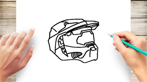 Halo 3 Master Chief Helmet Drawing, Helmet Helmet Master Chief Drawing ...