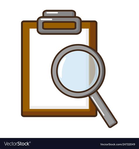 Science magnifying glass report Royalty Free Vector Image