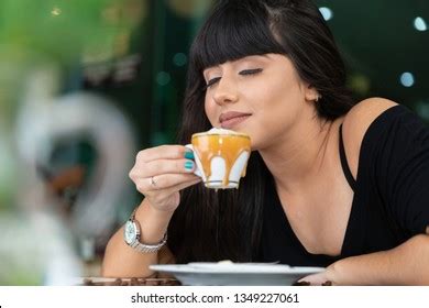 Woman Drinking Coffee Table Women Cafe Stock Photo 1349227079 | Shutterstock