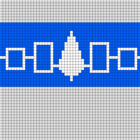 Hiawatha Belt Pattern (Bead Loom/Square Stitch/ Perler) | Loom beading, Bead loom patterns ...