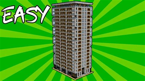 Minecraft: How to Build a Modern Skyscraper in Minecraft | Minecraft Modern Skyscraper Tutorial ...