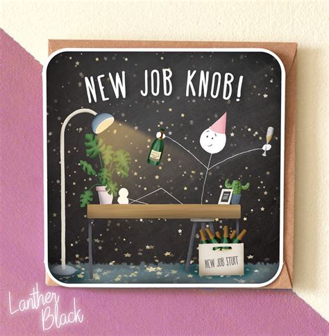 New Job Knob / Funny New Job Card / Happy New Job / Promotion Card ...