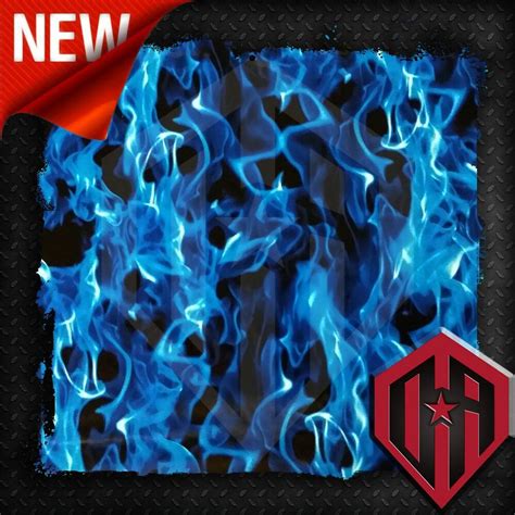 HYDROGRAPHIC WATER TRANSFER HYDRODIPPING FILM HYDRO DIP BLUE REAL FIRE FLAMES | eBay