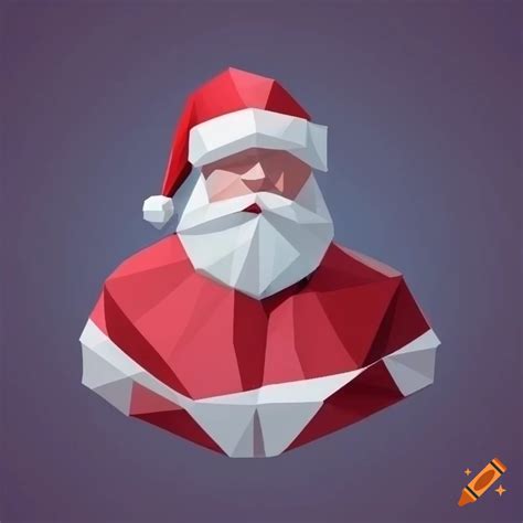 Low poly santa logo on Craiyon