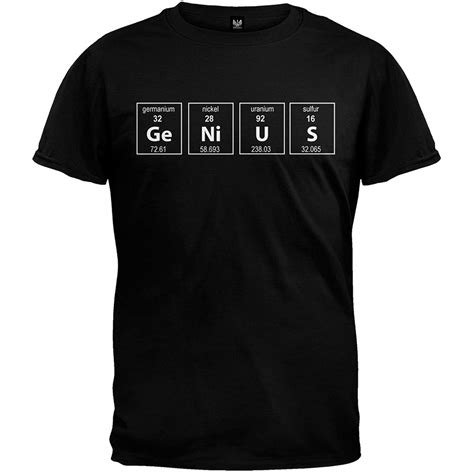 Genius Periodic Table T Shirt | Seknovelty