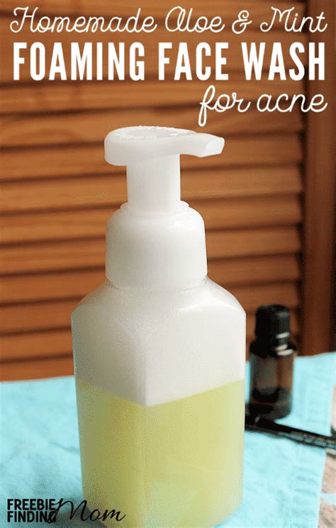 Homemade Face Wash For Acne: Homemade Aloe & Mint Foaming Face Wash