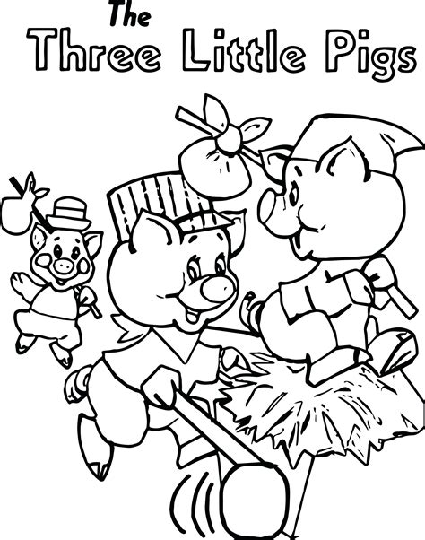 Three Little Pigs Coloring Pages at GetDrawings | Free download