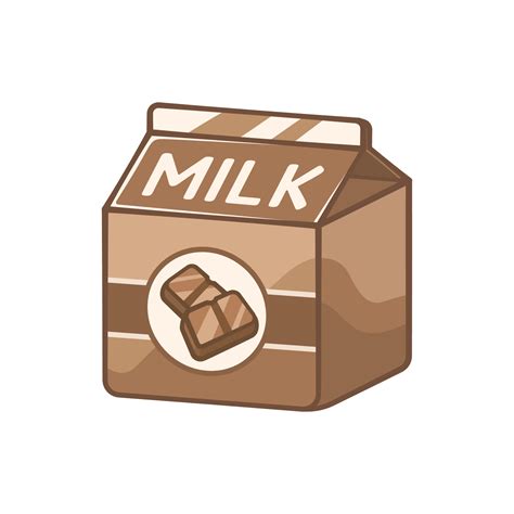 Small chocolate milk carton clipart element. Cute simple flat vector illustration design ...