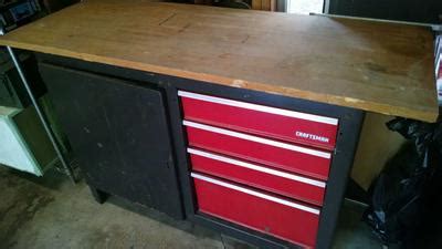 Craftsman workbench with 5 drawers and 1 cabinet for sale in Houston, TX - 5miles: Buy and Sell