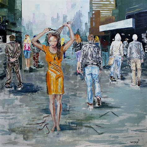 Silent Protest Painting by Livia Geambasu | Saatchi Art