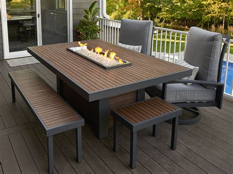 Outdoor Dining Room Table With Fire Pit ~ Fire Pit Table Dining Patio Set Propane Round Person ...