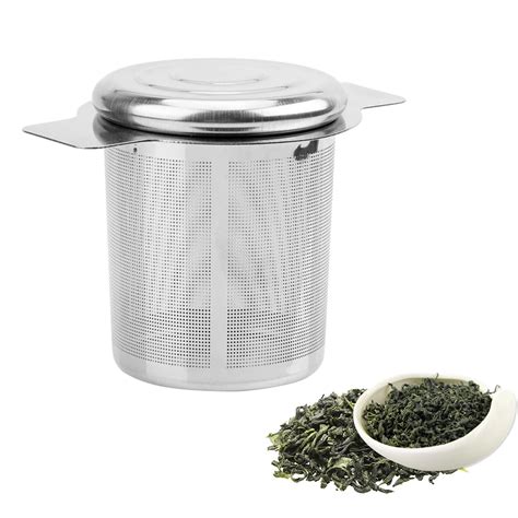 Stainless Steel Tea Infusers Basket Fine Mesh Tea Strainer Lid Tea and Coffee Filters with 2 ...