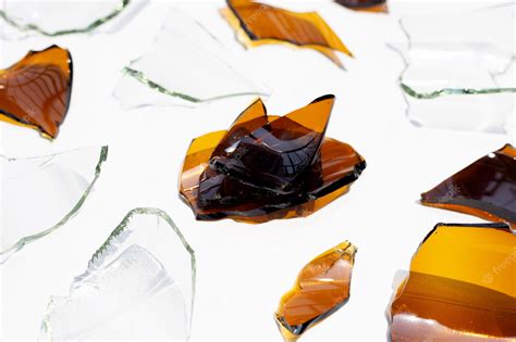 Premium Photo | Glass shards isolated on white surface