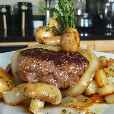 Chop Steak with Caramelized Onions and Mushrooms