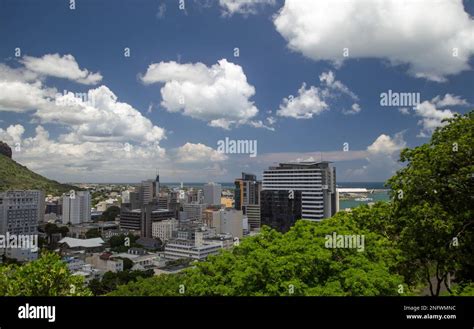 Port Louis, Mauritius, Africa, February 7th 2023, View of the modern Capital city of Mauritius ...