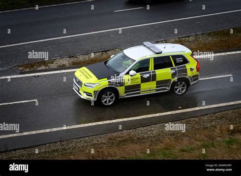 Highways England traffic officer on patrol in England Stock Photo - Alamy