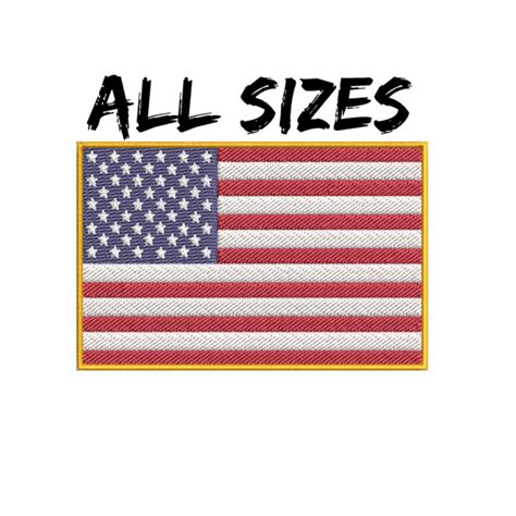 American USA US Flag Patch Embroidered Iron-on Applique - Etsy